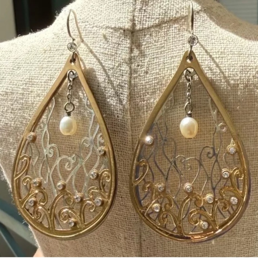 Brighton Agneta Swarovski Statement Earrings